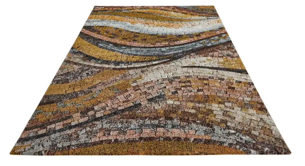 Concept Looms amara ama105 bronze Grey, Orange Living Room  Rug.