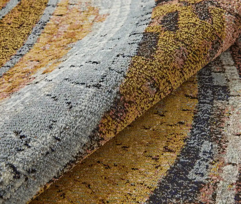 Concept Looms amara ama105 bronze Grey, Orange Living Room  Rug.