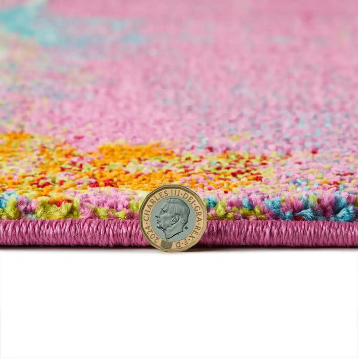 Concept Looms art collection art103 blue Blue, Multicoloured Living Room  Rug.