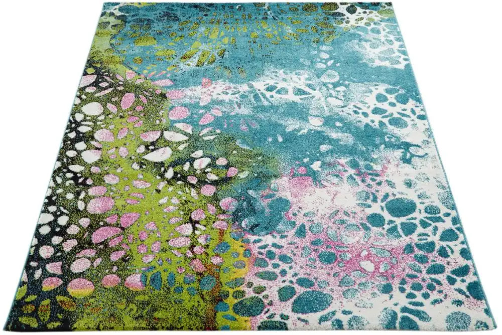 Concept Looms art collection art103 blue Blue, Multicoloured Living Room  Rug.