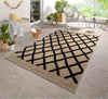 Serdim Rugs harper outdoor aztec black Brown, Black Living Room Natural Fibre Rug.