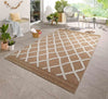 Serdim Rugs harper outdoor aztec cream Brown, Ivory, Cream Living Room Natural Fibre Rug.