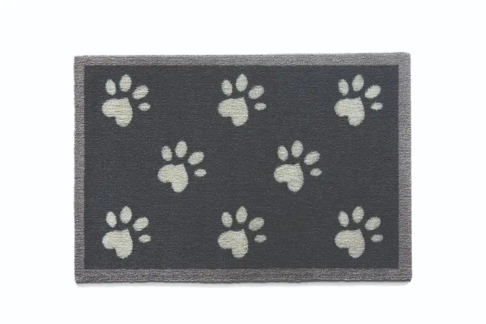 My Mats howler and scratch big paw 2 Grey, Black Outdoor Washable Rug.