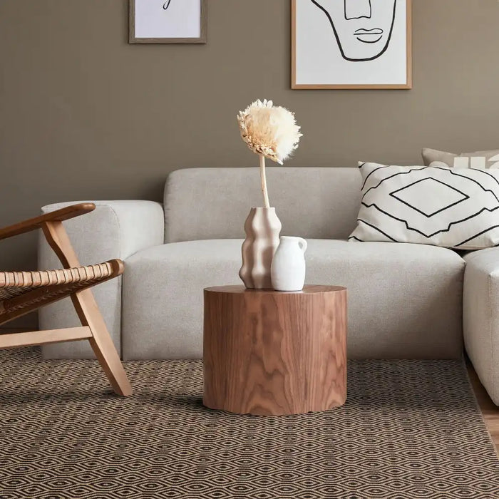 Asiatic global black mosaic Black Living Room Natural Fibre Rug.