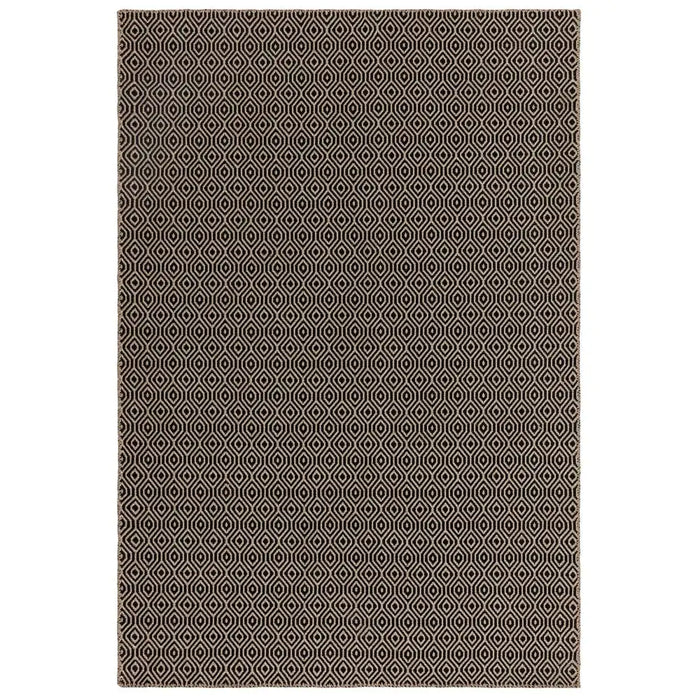 Asiatic global black mosaic Black Living Room Natural Fibre Rug.