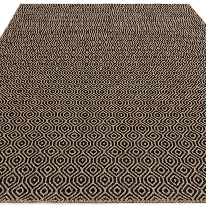 Asiatic global black mosaic Black Living Room Natural Fibre Rug.