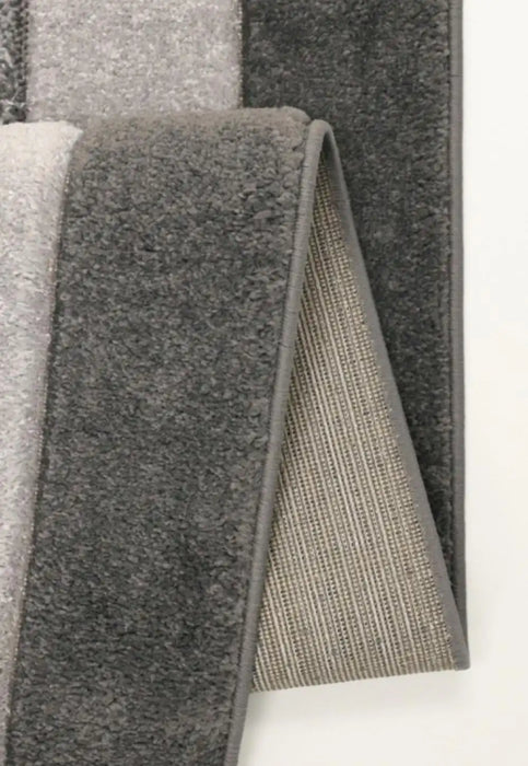 Homemaker sara blocks grey Grey Living Room Geometric Rug.