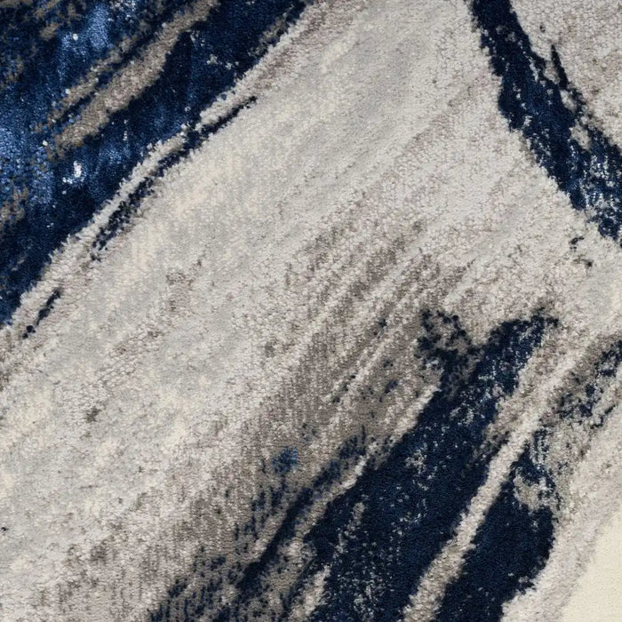 Nourison brushstrokes bsk02 grey navy Blue, Grey, Navy Living Room  Rug.
