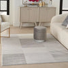 Nourison brushstrokes bsk04 silver grey Grey Living Room  Rug.