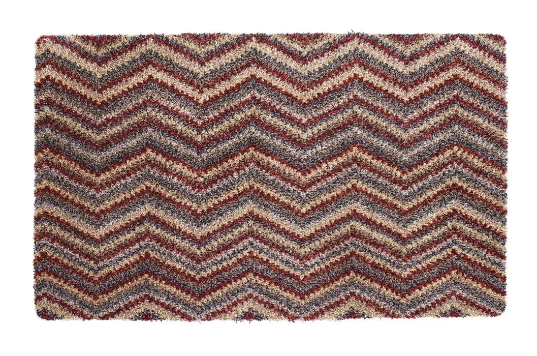 My Mats my mat cotton candy spice zig zag Multicoloured Outdoor Washable Rug.