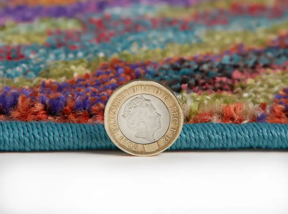 Concept Looms carnaval car104 Multicoloured Living Room Geometric Rug.