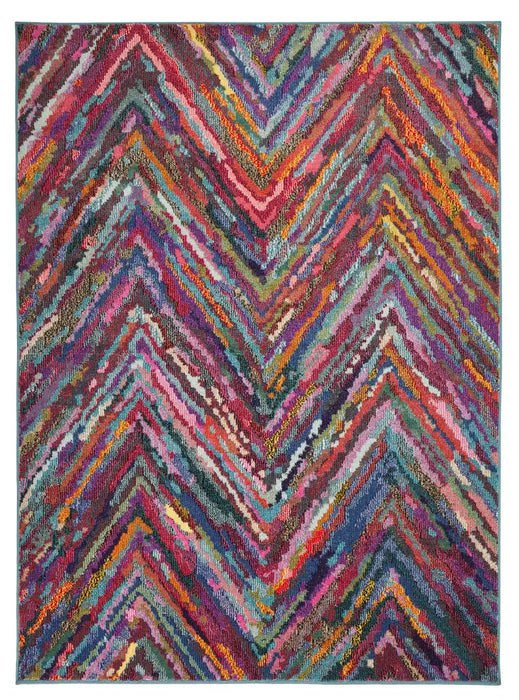 Concept Looms carnaval car104 Multicoloured Living Room Geometric Rug.