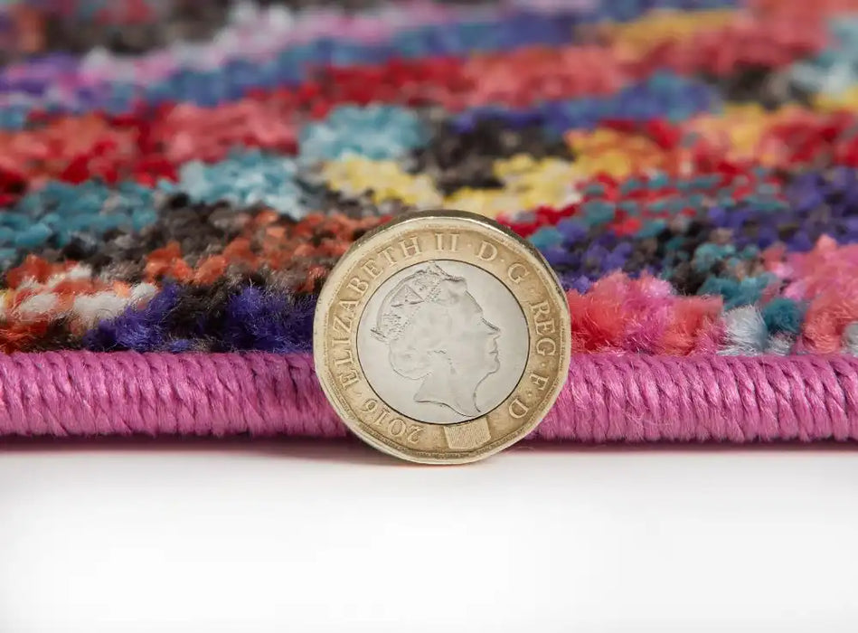 Concept Looms carnaval car105 Multicoloured Living Room Geometric Rug.