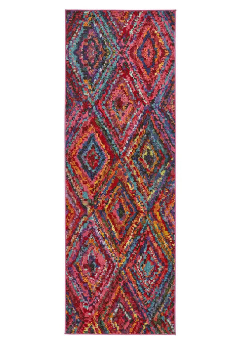 Concept Looms carnaval car105 Multicoloured Living Room Geometric Rug.