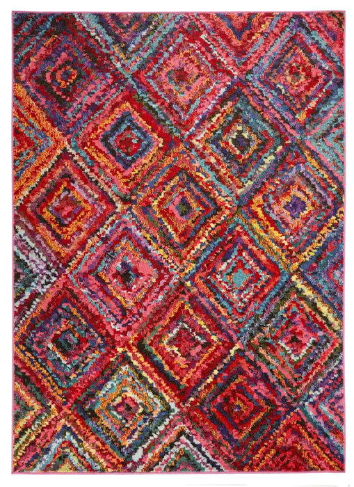 Concept Looms carnaval car105 Multicoloured Living Room Geometric Rug.