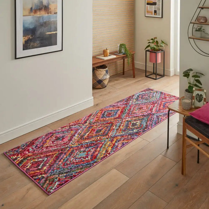 Concept Looms carnaval car105 Multicoloured Living Room Geometric Rug.