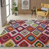 Concept Looms carnaval car106 Multicoloured Living Room Geometric Rug.