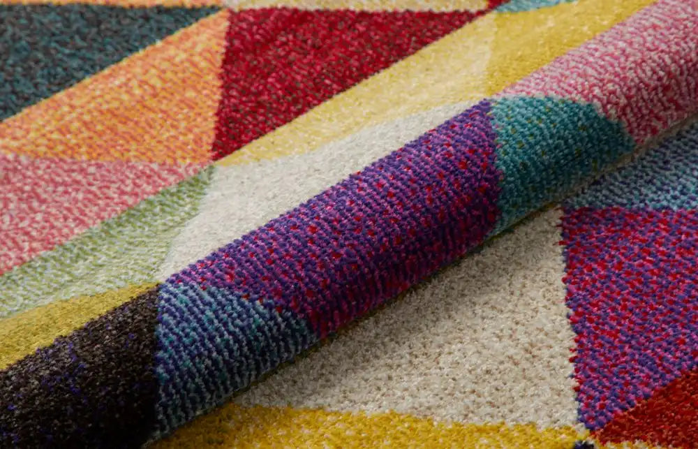 Concept Looms carnaval car110 Multicoloured Living Room Geometric Rug.