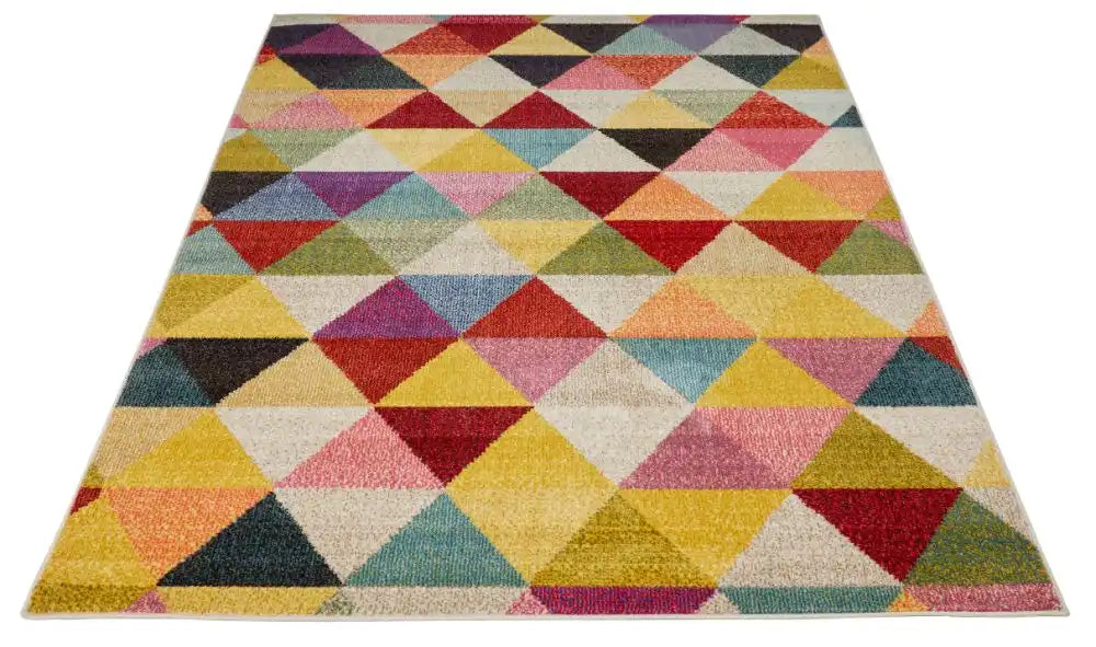 Concept Looms carnaval car110 Multicoloured Living Room Geometric Rug.