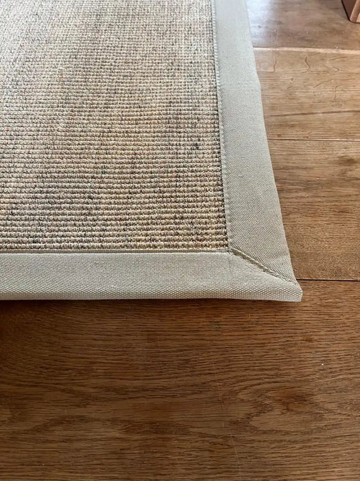Sisal Rugs boucle sisal celeriac and sandstone border Beige Kitchen  Natural Fibre Rug.