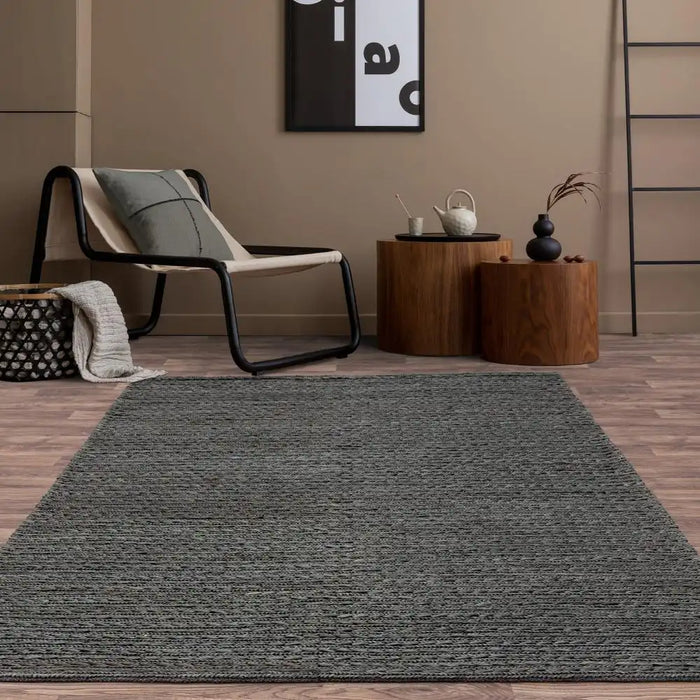Asiatic oakley charcoal Grey Living Room Natural Fibre Rug.