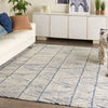 Nourison colorado clr01 white blue Blue, Ivory Living Room Wool Rug.