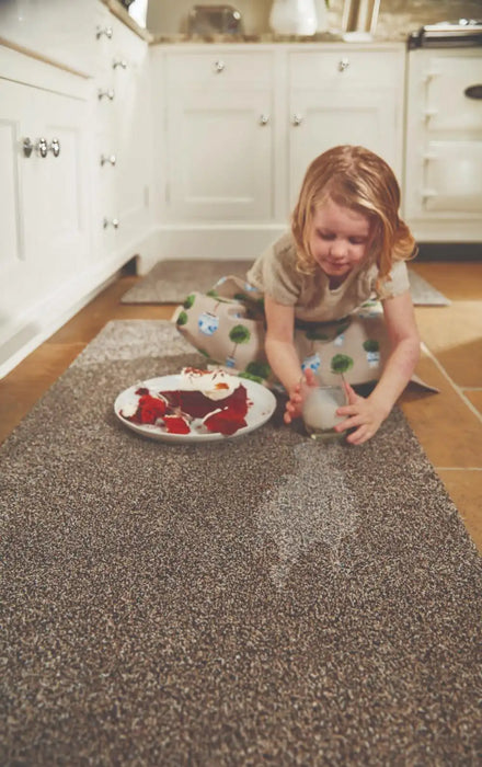 Hug Rug hug rug plains coffee Beige Kitchen Washable Rug.