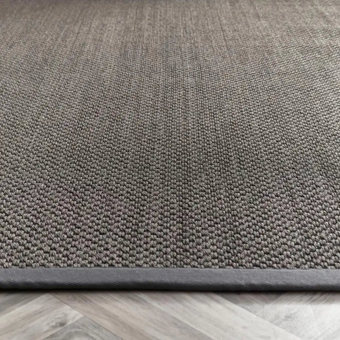 Origins origins sisal dark grey with grey border Grey Living Room Natural Fibre Rug.
