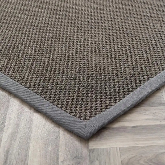 Origins origins sisal dark grey with grey border Grey Living Room Natural Fibre Rug.