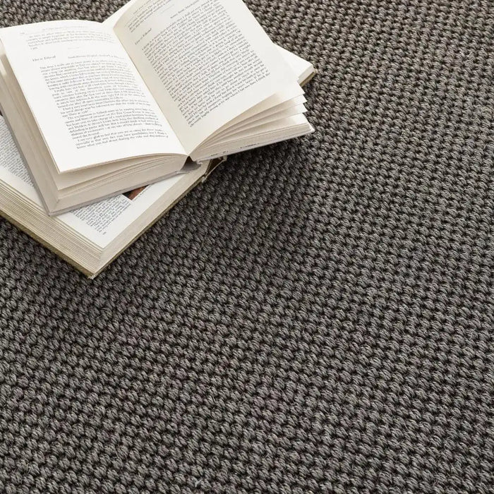 Origins origins sisal dark grey with grey border Grey Living Room Natural Fibre Rug.
