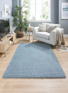 My Mats buddy denim Blue Living Room Shaggy Rug.
