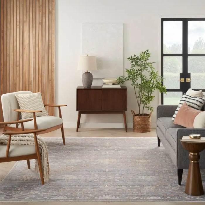 Nourison elegant elh 02 grey Grey Living Room Rug.