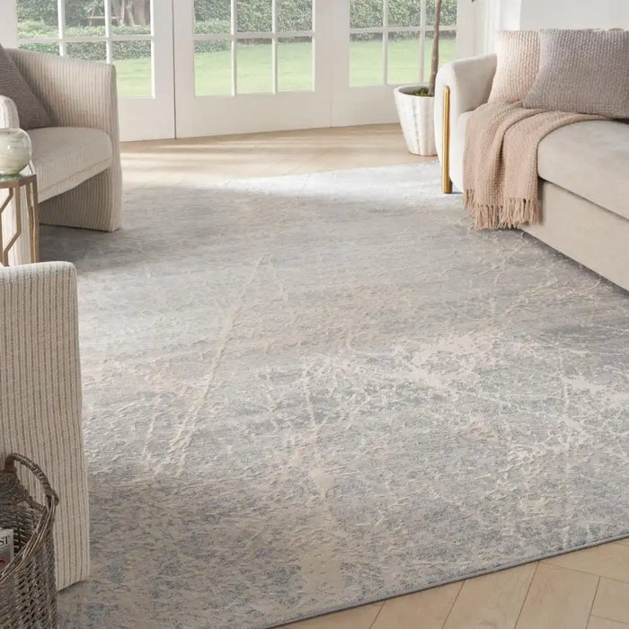 Nourison exhale exl02 ivory grey Ivory Living Room Rug.