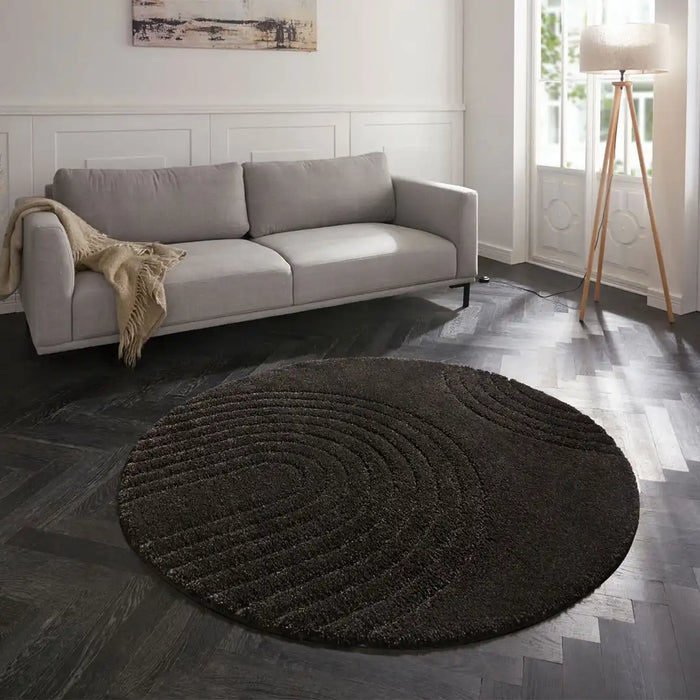 Mint Rugs norwalk fergus dark grey Grey Living Room Geometric Rug.