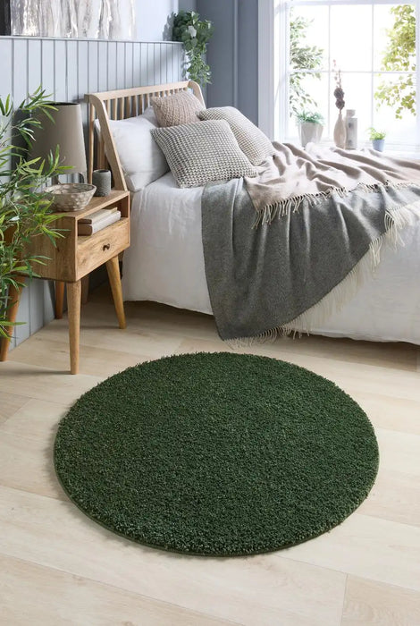 My Mats buddy forest green Green Living Room Shaggy Rug.