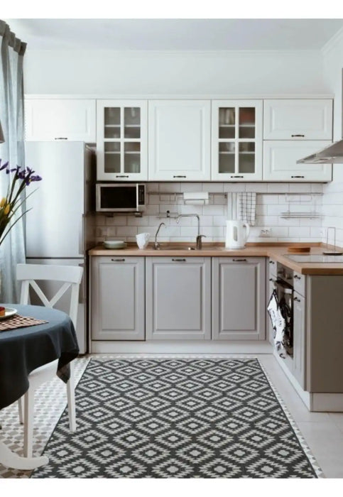 Homemaker county indoor outdoor geneva silver Grey Outdoor Geometric Rug.