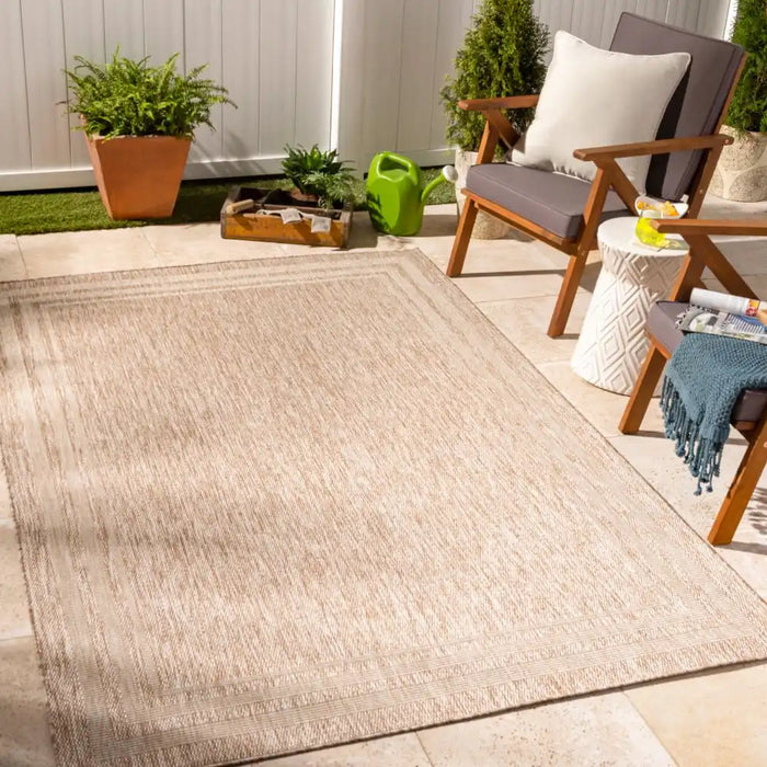 Surya trg georgia 2369 camel Beige Outdoor Flat Weave Rug.