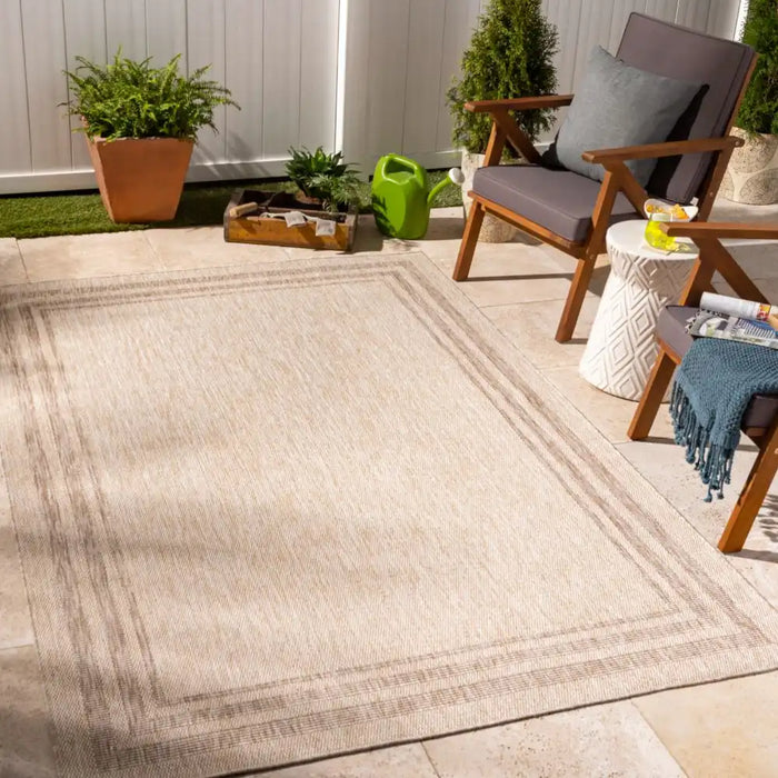Surya trg georgia 2372 camel Beige Outdoor Flat Weave Rug.