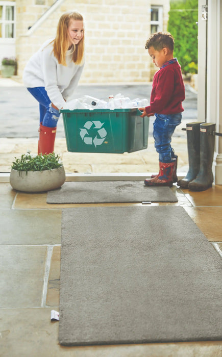 Origins sense ghost grey Grey Living Room Shaggy Rug.