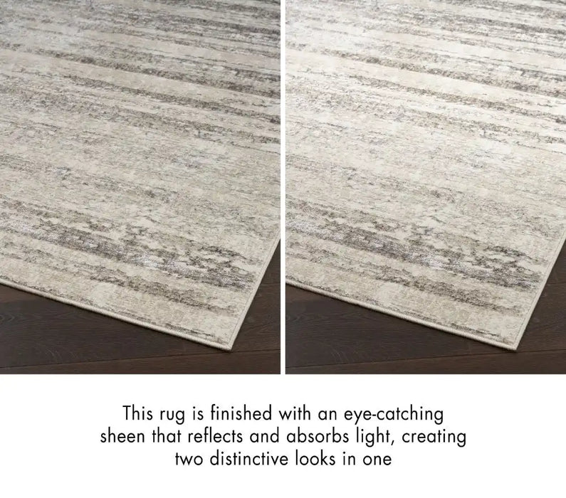 Nourison glitz glz 10 cream grey Grey, Cream Living Room Geometric Rug.