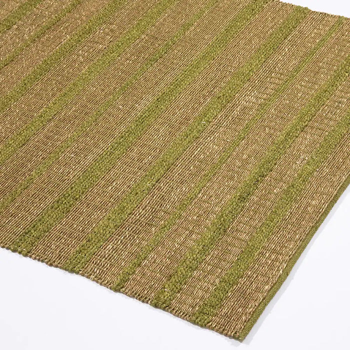 Esselle ancoats green Green, Multicoloured Living Room Natural Fibre Rug.