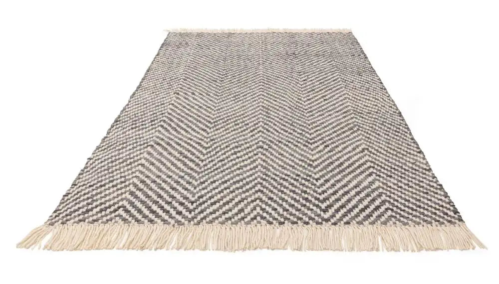 Asiatic vigo grey Grey Living Room Wool Rug.