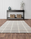 Asiatic albany asiatic grid silver Grey Living Room Geometric Rug.