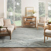 Nourison graceful gru01 blue Blue Living Room Wool Rug.