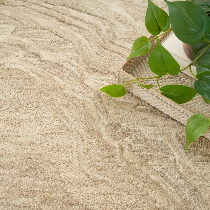 Nourison graceful gru01 taupe Brown, Beige Living Room Wool Rug.