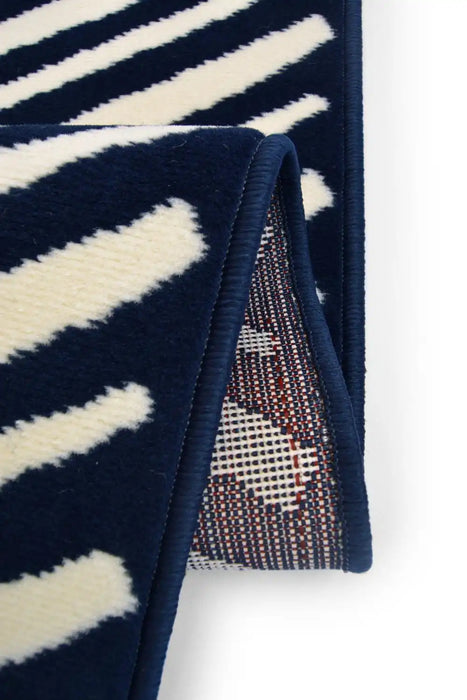 Homemaker maestro herringbone navy Blue, Navy Living Room  Rug.