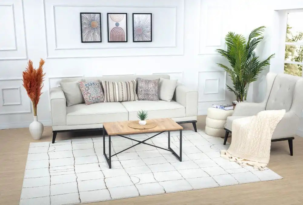 Surya feu hope 2313 white Ivory Living Room Rug.