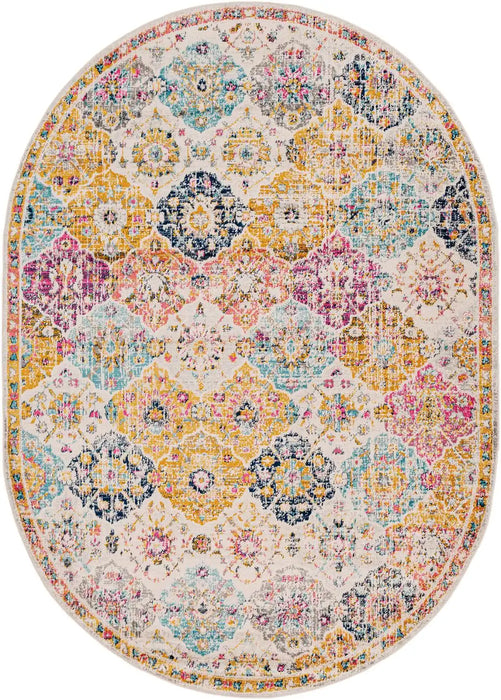 Surya hap ines 1018 multicolored Multicoloured Living Room Moroccan Rug.