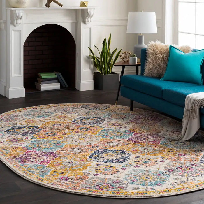 Surya hap ines 1018 multicolored Multicoloured Living Room Moroccan Rug.
