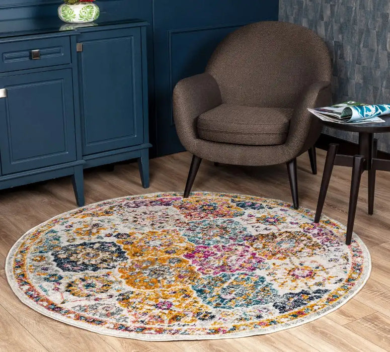 Surya hap ines 1018 multicolored Multicoloured Living Room Moroccan Rug.